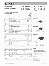 DataSheet IXTP16N50P pdf